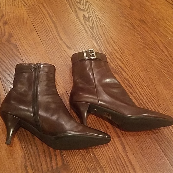 Prada Brown Leather Kitten Bootie Size 38 1/2 NEW - Picture 5 of 8